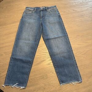 Joe's Jeans Medium Wash Distressed Hem Straight Leg Relaxed Fit Sz 26 Farmcore